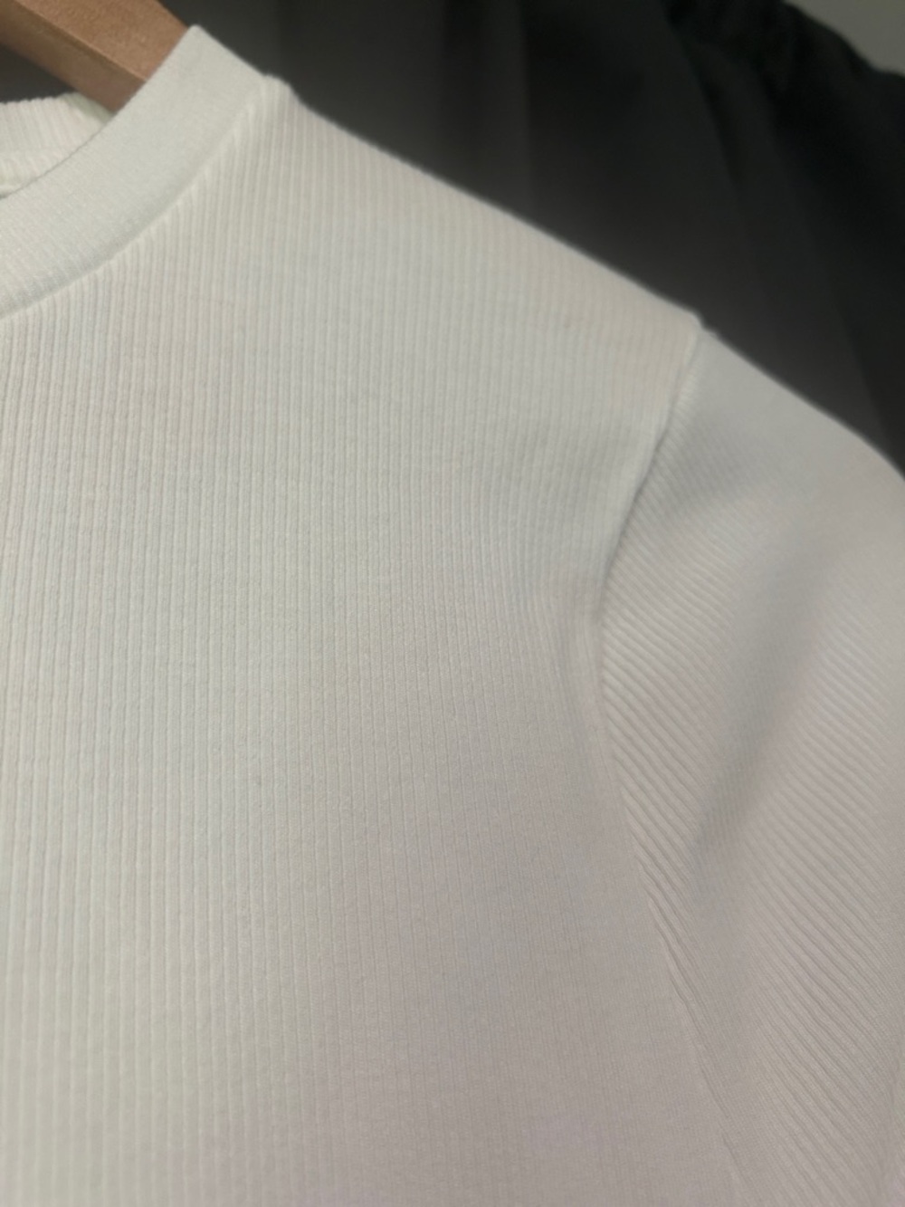J. Crew White Ribbed Crewneck Long Sleeve Top - Picture 3 of 3
